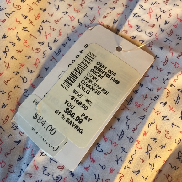 NWT Saks Fifth Avenue XXL Men’s Patterned Shirt - Picture 9 of 10